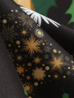 Women's Christmas Casual Dress Knee Length Dress Black Long Sleeve SnowflakeTree Animal Bow Print Fall Winter Crew Neck Stylish Casual Modern 2022 S M L XL XXL -Fashion Life Shop poqyjg1661418256874