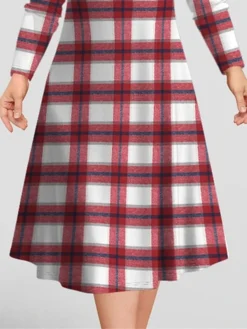 Women's Christmas Plus Size Curve Casual Dress Skater Dress A Line Dress Plaid Midi Dress Long Sleeve Print Crew Neck Fashion Outdoor Wine Fall Winter L XL XXL 3XL 4XL 7 Women's Christmas Plus Size Curve Casual Dress Skater Dress A Line Dress Plaid Midi Dress Long Sleeve Print Crew Neck Fashion Outdoor Wine Fall Winter L XL XXL 3XL 4XL -Fashion Life Shop ptyrvc1697189193506