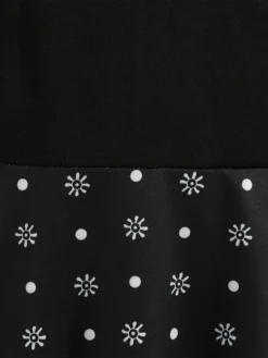 Women's Christmas Retro 1950s Vintage Dress Midi Dress Party Ruched Bow Elk Crew Neck Long Sleeve Regular Fit Fall Winter 2023 Black S M L XL -Fashion Life Shop pyuiip1695363582195