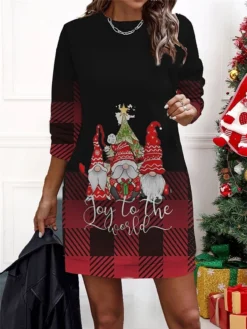 Women‘s Christmas Casual Dress Sweatshirt Dress Mini Dress Warm Fashion Outdoor Holiday Crew Neck Print Geometric Santa Claus Loose Fit Red Burgundy Navy Blue S M L XL XXL 11 Women‘s Christmas Casual Dress Sweatshirt Dress Mini Dress Warm Fashion Outdoor Holiday Crew Neck Print Geometric Santa Claus Loose Fit Red Burgundy Navy Blue S M L XL XXL -Fashion Life Shop qbqfle1694661945006