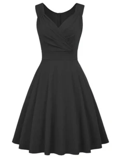 Women‘s Christmas Party Dress Swing Dress Green Dress Midi Dress Black White Wine Sleeveless Pure Color Ruched Summer Spring Fall V Neck Party Party Wedding Guest 2022 S M L XL XXL 34 Women‘s Christmas Party Dress Swing Dress Green Dress Midi Dress Black White Wine Sleeveless Pure Color Ruched Summer Spring Fall V Neck Party Party Wedding Guest 2022 S M L XL XXL -Fashion Life Shop qdqlfx1635432110596