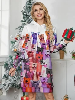 Women's Casual Dress Hoodie Dress Mini Dress Warm Fashion Outdoor Christmas Holiday Hoodie Print Animal Loose Fit Yellow Blue Purple S M L XL XXL 8 Women's Casual Dress Hoodie Dress Mini Dress Warm Fashion Outdoor Christmas Holiday Hoodie Print Animal Loose Fit Yellow Blue Purple S M L XL XXL -Fashion Life Shop qedxso1696942507361