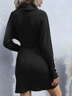 Women‘s Christmas Sweater Dress Jumper Dress Winter Dress Fashion Party Outdoor Christmas Street Crew Neck Long Sleeve Lace Up Ruched 2023 Loose Fit Black Wine S M L XL 16 Women‘s Christmas Sweater Dress Jumper Dress Winter Dress Fashion Party Outdoor Christmas Street Crew Neck Long Sleeve Lace Up Ruched 2023 Loose Fit Black Wine S M L XL -Fashion Life Shop qfxjqa1695120159596