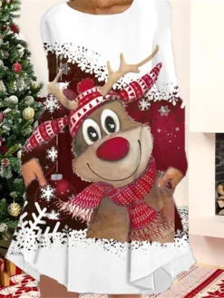 Women's Christmas Casual Dress T Shirt Dress Tee Dress Shift Dress Mini Dress Black Wine Red Long Sleeve Letter Pocket Winter Fall Autumn Crew Neck Fashion Christmas 2022 S M L XL XXL 3XL 6 Women's Christmas Casual Dress T Shirt Dress Tee Dress Shift Dress Mini Dress Black Wine Red Long Sleeve Letter Pocket Winter Fall Autumn Crew Neck Fashion Christmas 2022 S M L XL XXL 3XL -Fashion Life Shop qyktqh1667815281633