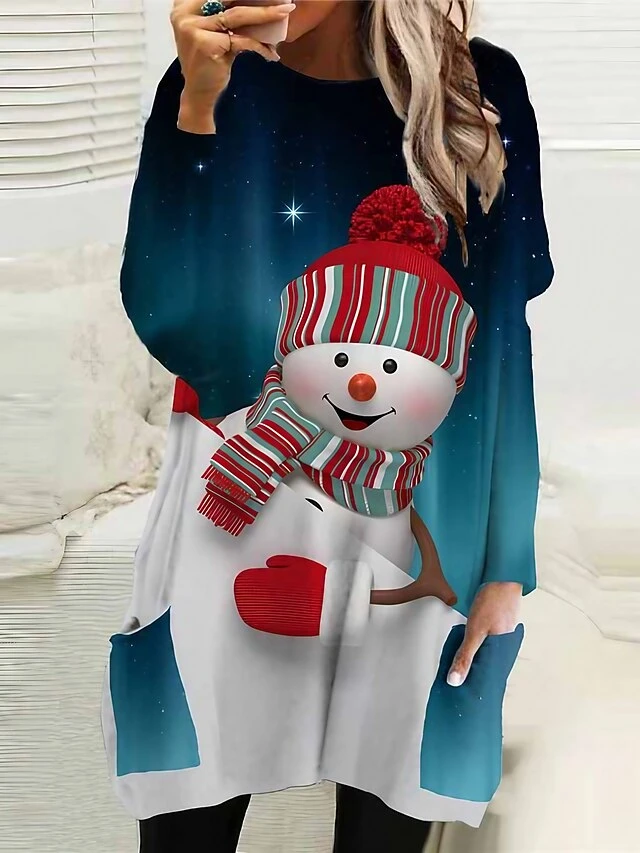 Women's Christmas Casual Dress T Shirt Dress Tee Dress Shift Dress Mini Dress Blue Royal Blue Red Long Sleeve Plaid Pocket Winter Fall Autumn Crew Neck Fashion Daily Vacation Loose Fit 2022 S M L XL 1 Women's Christmas Casual Dress T Shirt Dress Tee Dress Shift Dress Mini Dress Blue Royal Blue Red Long Sleeve Plaid Pocket Winter Fall Autumn Crew Neck Fashion Daily Vacation Loose Fit 2022 S M L XL