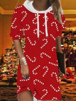 Women's Christmas Hoodie Dress Shift Dress Mini Dress Black Gold Wine Long Sleeve Plaid Print Fall Spring Hooded Fashion Christmas Daily Loose Fit 2022 S M L XL XXL 3XL 7 Women's Christmas Hoodie Dress Shift Dress Mini Dress Black Gold Wine Long Sleeve Plaid Print Fall Spring Hooded Fashion Christmas Daily Loose Fit 2022 S M L XL XXL 3XL -Fashion Life Shop rnnped1667562070886