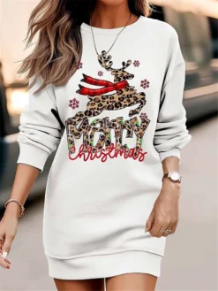 Women‘s Christmas Casual Dress Sweatshirt Dress Mini Dress Warm Fashion Outdoor Holiday Crew Neck Print Santa Claus Tree Loose Fit White Red Brown S M L XL XXL 7 Women‘s Christmas Casual Dress Sweatshirt Dress Mini Dress Warm Fashion Outdoor Holiday Crew Neck Print Santa Claus Tree Loose Fit White Red Brown S M L XL XXL -Fashion Life Shop rsimcm1695096338064