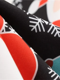 Women's Christmas Knee Length Dress Purple Wine Gray White Black Red Light Green Short Sleeve Print Bow Print Fall Winter Round Neck Casual Vintage2021 S M L XL XXL -Fashion Life Shop rtbngr1630046095622