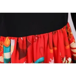 Women's Christmas Swing Dress Trumpet / Mermaid DressKnee Length Dress Black Long SleeveSnowman Zipper Bow Print Fall Winter V Neck Elegant HolidayParty 2022 S M L XL XXL XXXL -Fashion Life Shop secipa1632650590685