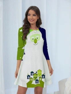 Women's Christmas Dress Sweater Dress Jumper Dress Mini Dress Ugly Santa Claus Outdoor Christmas Daily Holiday Crew Neck Long Sleeve 2023 Regular Fit Pink Wine Green S M L XL XXL 3XL 5 Women's Christmas Dress Sweater Dress Jumper Dress Mini Dress Ugly Santa Claus Outdoor Christmas Daily Holiday Crew Neck Long Sleeve 2023 Regular Fit Pink Wine Green S M L XL XXL 3XL -Fashion Life Shop sytups1697378109631