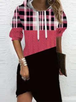 Women‘s Christmas Hoodie Dress Shift Dress Mini Dress Blue Pink Fuchsia Long Sleeve Plaid Print Fall Spring Hooded Daily Vacation Loose Fit 2022 S M L XL XXL 3XL 18 Women‘s Christmas Hoodie Dress Shift Dress Mini Dress Blue Pink Fuchsia Long Sleeve Plaid Print Fall Spring Hooded Daily Vacation Loose Fit 2022 S M L XL XXL 3XL -Fashion Life Shop tcbmjq1667470118104