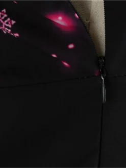 Women's Christmas Swing Dress Vintage Dress Midi Dress Blue Purple Fuchsia Red Sleeveless Santa Claus Backless Print Winter Fall Halter Neck Vacation Stylish Elegant 2022 S M L XL XXL -Fashion Life Shop tqccoh1666168104310