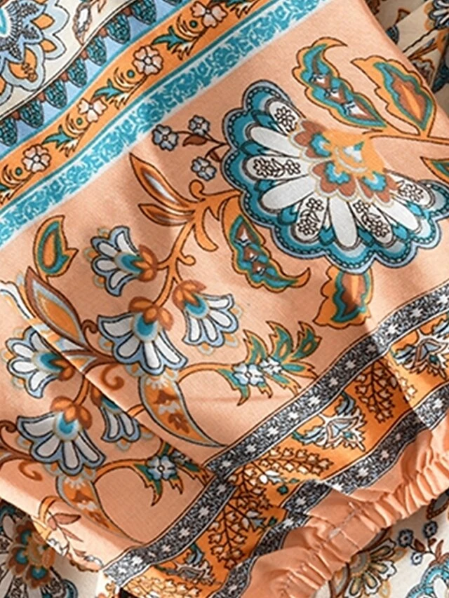 Women's Casual Dress Winter Dress Ethnic Dress Floral Tribal Lace Up Ruched Crew Neck Puff Sleeve Midi Dress Fashion Ethnic Outdoor Christmas Long Sleeve Loose Fit Red Khaki Dark Blue Fall Winter 10 Women's Casual Dress Winter Dress Ethnic Dress Floral Tribal Lace Up Ruched Crew Neck Puff Sleeve Midi Dress Fashion Ethnic Outdoor Christmas Long Sleeve Loose Fit Red Khaki Dark Blue Fall Winter - Image 10