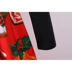 Women's Christmas Swing Dress Trumpet / Mermaid DressKnee Length Dress Black Long SleeveSnowman Zipper Bow Print Fall Winter V Neck Elegant HolidayParty 2022 S M L XL XXL XXXL -Fashion Life Shop ubryvh1632650592196