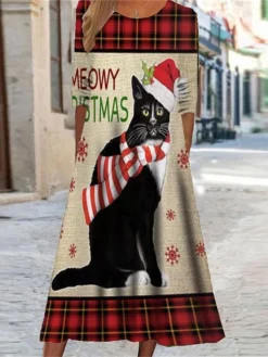 Women's Christmas Casual Dress Swing Dress Midi Dress Midi Dress Green Khaki Beige Long Sleeve Plaid Pocket Winter Fall Autumn Round Neck Fashion Christmas Daily 2022 S M L XL XXL 3XL 6 Women's Christmas Casual Dress Swing Dress Midi Dress Midi Dress Green Khaki Beige Long Sleeve Plaid Pocket Winter Fall Autumn Round Neck Fashion Christmas Daily 2022 S M L XL XXL 3XL -Fashion Life Shop uqqdgg1667815354723