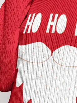 Women's Christmas Dress Sweater Dress Jumper Dress Midi Dress Ugly Santa Claus Outdoor Christmas Daily Holiday Round Neck Long Sleeve 2023 Regular Fit Red S M L XL XXL 3XL -Fashion Life Shop uwuhck1697378224836