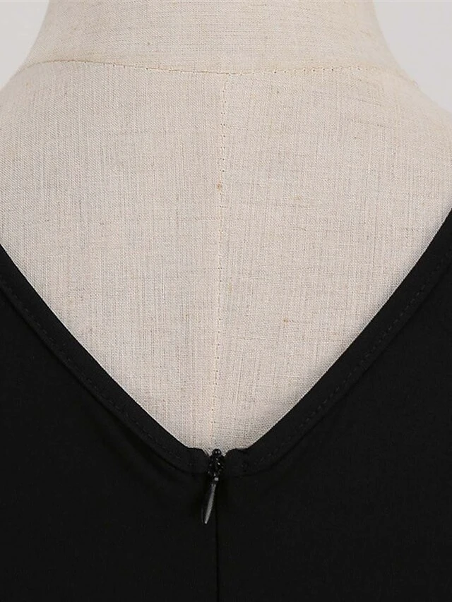 Women‘s Christmas Retro Elegant Vintage Dress Midi Dress Party Ruched Patchwork Santa Claus Crew Neck Long Sleeve Regular Fit Fall Winter 2023 Black Red S M L XL 12 Women‘s Christmas Retro Elegant Vintage Dress Midi Dress Party Ruched Patchwork Santa Claus Crew Neck Long Sleeve Regular Fit Fall Winter 2023 Black Red S M L XL - Image 12