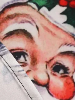 Women's Christmas Swing Dress Vintage DressKnee Length Dress Blue Red Navy Blue Black Long Sleeve Plaid Santa Claus Elk Bow Print Fall Winter V Neck Vacation Vintage 2022 S M L XL XXL 3XL -Fashion Life Shop vdgpfd1665293398284