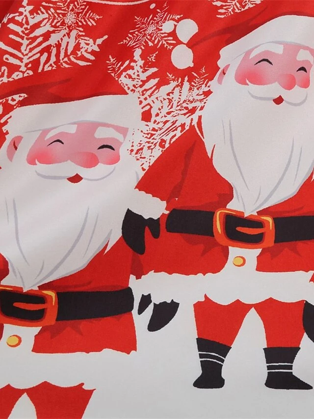 Women's Christmas Swing Dress Vintage DressKnee Length Dress Blue Wine Red Light BlueShort Sleeve Santa Claus Snowman Tree Print Fall Winter Square Neck Vintage Elegant Slim 2022 S M L XL 20 Women's Christmas Swing Dress Vintage DressKnee Length Dress Blue Wine Red Light BlueShort Sleeve Santa Claus Snowman Tree Print Fall Winter Square Neck Vintage Elegant Slim 2022 S M L XL - Image 20