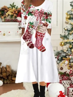 Women's Christmas Casual Dress Shift Dress Midi Dress Midi Dress Green Blue Wine 3/4 Length Sleeve Plaid Ruched Winter Fall Autumn Round Neck Fashion Daily 2022 S M L XL XXL 3XL 11 Women's Christmas Casual Dress Shift Dress Midi Dress Midi Dress Green Blue Wine 3/4 Length Sleeve Plaid Ruched Winter Fall Autumn Round Neck Fashion Daily 2022 S M L XL XXL 3XL -Fashion Life Shop vltmuf1667990299068