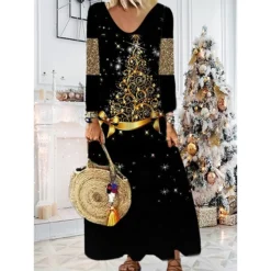 Women's Christmas Casual Dress Shift DressMaxi Long Dress Purple Wine Red Brown White Long Sleeve Plaid Santa Claus Elk Print Fall Winter V Neck Vacation Casual 2022 S M L XL XXL 3XL 4XL 5XL 6XL 33 Women's Christmas Casual Dress Shift DressMaxi Long Dress Purple Wine Red Brown White Long Sleeve Plaid Santa Claus Elk Print Fall Winter V Neck Vacation Casual 2022 S M L XL XXL 3XL 4XL 5XL 6XL -Fashion Life Shop vrrtny1668238368715