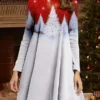 Women's Casual Dress Winter Dress Swing Dress Christmas Tree Print Turtleneck Mini Dress Fashion Modern Outdoor Christmas Long Sleeve Regular Fit Red Fall Winter S M L XL XXL