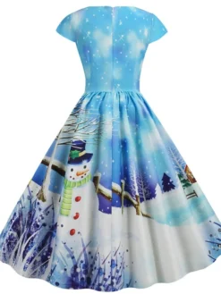 Women's Christmas Knee Length Dress Blue Dusty Blue Royal Blue Black Red Navy Blue Dark Blue Light Blue Short Sleeve Print Print Fall Winter V Neck Casual Vintage2021 S M L XL XXL 3XL 31 Women's Christmas Knee Length Dress Blue Dusty Blue Royal Blue Black Red Navy Blue Dark Blue Light Blue Short Sleeve Print Print Fall Winter V Neck Casual Vintage2021 S M L XL XXL 3XL -Fashion Life Shop wqorym1629970326115