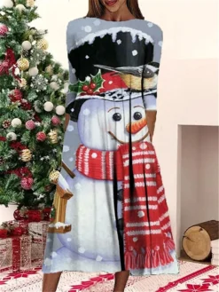 Women's Christmas Casual Dress Shift Dress Midi Dress Blue Light Green Dark Blue 3/4 Length Sleeve Elk Ruched Winter Fall Autumn Fashion Daily 2022 S M L XL XXL 3XL 9 Women's Christmas Casual Dress Shift Dress Midi Dress Blue Light Green Dark Blue 3/4 Length Sleeve Elk Ruched Winter Fall Autumn Fashion Daily 2022 S M L XL XXL 3XL -Fashion Life Shop wqrxbr1667986126486