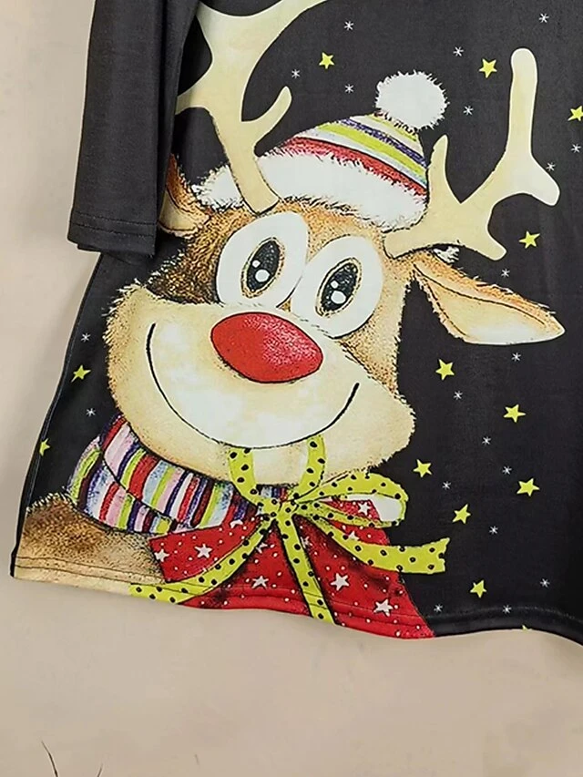 Women's Casual Dress Christmas Dress Sweatshirt Dress Snowflake Ugly Christmas Print Crew Neck Mini Dress Active Fashion Outdoor Christmas Long Sleeve Loose Fit Black Brown Khaki Fall Winter S M L XL 13 Women's Casual Dress Christmas Dress Sweatshirt Dress Snowflake Ugly Christmas Print Crew Neck Mini Dress Active Fashion Outdoor Christmas Long Sleeve Loose Fit Black Brown Khaki Fall Winter S M L XL - Image 13