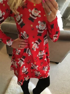 Women's Casual Dress Christmas Dress Print Dress Geometric Santa Claus Print Crew Neck Mini Dress Fashion Modern Christmas Daily Long Sleeve Regular Fit Black Red Navy Blue Fall Winter S M L XL XXL 7 Women's Casual Dress Christmas Dress Print Dress Geometric Santa Claus Print Crew Neck Mini Dress Fashion Modern Christmas Daily Long Sleeve Regular Fit Black Red Navy Blue Fall Winter S M L XL XXL -Fashion Life Shop xgtryn1695809295241