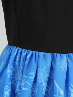 Women's Christmas Casual Dress Swing Dress Midi Dress Blue Royal Blue Dark Blue Light Blue Sleeveless Santa Claus Snowman Mesh Print Winter Fall Crew Neck Vacation Vintage 2022 S M L XL XXL -Fashion Life Shop xpuafx1666597372506