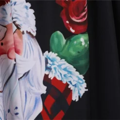 Women's Christmas Knee Length Dress Gray White Black Red Brown Long Sleeve Print Bow Print Fall Winter V Neck Casual Vintage2021 S M L XL XXL 3XL -Fashion Life Shop xruosv1629971758474