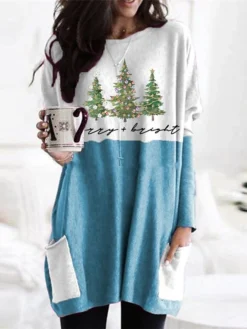Women's Christmas Casual Dress T Shirt Dress Tee Dress Shift Dress Mini Dress Black Blue Pink Long Sleeve Color Block Pocket Winter Fall Autumn Crew Neck Fashion Daily Date 2022 XXS XS S M L XL XXL 7 Women's Christmas Casual Dress T Shirt Dress Tee Dress Shift Dress Mini Dress Black Blue Pink Long Sleeve Color Block Pocket Winter Fall Autumn Crew Neck Fashion Daily Date 2022 XXS XS S M L XL XXL -Fashion Life Shop xumptw1667816873174