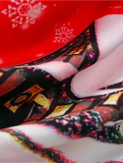 Women's Christmas Swing Dress Vintage Dress Midi Dress Blue Purple Fuchsia Red Sleeveless Santa Claus Backless Print Winter Fall Halter Neck Vacation Stylish Elegant 2022 S M L XL XXL -Fashion Life Shop xwiuuv1666168097800