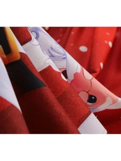 Women's Christmas Swing Dress Midi Dress Black Long Sleeve Santa Claus Print Winter Fall Autumn Crew Neck Modern 2022 S M L XL 2XL 3XL -Fashion Life Shop xwstfj1667980619509