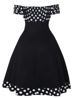 Women‘s Christmas Swing Dress Vintage Dress Midi Dress Black Red Short Sleeve Polka Dot Ruched Fall Spring Summer Off Shoulder Vintage Style Vacation Weekend 2022 S M L XL XXL 10 Women‘s Christmas Swing Dress Vintage Dress Midi Dress Black Red Short Sleeve Polka Dot Ruched Fall Spring Summer Off Shoulder Vintage Style Vacation Weekend 2022 S M L XL XXL -Fashion Life Shop yauvon1630033597093