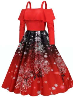 Women's Christmas Swing Dress Slip Dress Vintage Dress Midi Dress Black Wine Light Red Long Sleeve Santa Claus Cold Shoulder Winter Fall Autumn Spaghetti Strap Modern Vacation 2022 S M L XL XXL 3XL 26 Women's Christmas Swing Dress Slip Dress Vintage Dress Midi Dress Black Wine Light Red Long Sleeve Santa Claus Cold Shoulder Winter Fall Autumn Spaghetti Strap Modern Vacation 2022 S M L XL XXL 3XL -Fashion Life Shop ygnirz1667793480329