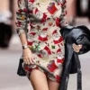 Women's Christmas Dress Sweater Dress Christmas Sweater Dress Mini Dress Ugly Santa Claus Outdoor Christmas Daily Date Crew Neck Long Sleeve Print 2023 Regular Fit Khaki Beige S M L XL XXL 3XL