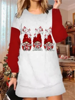 Women's Christmas Sweatshirt Dress Shift Dress Mini Dress Green Blue Pink Long Sleeve Dog Print Winter Fall Autumn Fashion Daily 2022 S M L XL XXL 3XL 9 Women's Christmas Sweatshirt Dress Shift Dress Mini Dress Green Blue Pink Long Sleeve Dog Print Winter Fall Autumn Fashion Daily 2022 S M L XL XXL 3XL -Fashion Life Shop yurgwl1667976852423