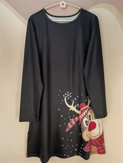 Women's Casual Dress Christmas Dress Sweatshirt Dress Snowflake Ugly Christmas Print Crew Neck Mini Dress Active Fashion Outdoor Christmas Long Sleeve Loose Fit Black Brown Khaki Fall Winter S M L XL 25 Women's Casual Dress Christmas Dress Sweatshirt Dress Snowflake Ugly Christmas Print Crew Neck Mini Dress Active Fashion Outdoor Christmas Long Sleeve Loose Fit Black Brown Khaki Fall Winter S M L XL -Fashion Life Shop yzuobx1695888574065