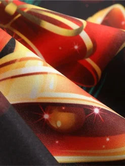 Women's Christmas Knee Length Dress Wine Green Orange Black Red Brown Navy Blue Long Sleeve Print Bow Print Fall Winter V Neck Casual Vintage2021 S M L XL XXL 3XL 31 Women's Christmas Knee Length Dress Wine Green Orange Black Red Brown Navy Blue Long Sleeve Print Bow Print Fall Winter V Neck Casual Vintage2021 S M L XL XXL 3XL -Fashion Life Shop zarwtr1629971430681