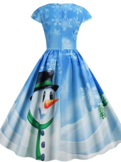 Women's Christmas Knee Length Dress Blue Dusty Blue Royal Blue Black Red Navy Blue Dark Blue Light Blue Short Sleeve Print Print Fall Winter V Neck Casual Vintage2021 S M L XL XXL 3XL 28 Women's Christmas Knee Length Dress Blue Dusty Blue Royal Blue Black Red Navy Blue Dark Blue Light Blue Short Sleeve Print Print Fall Winter V Neck Casual Vintage2021 S M L XL XXL 3XL -Fashion Life Shop zhkite1629970325416