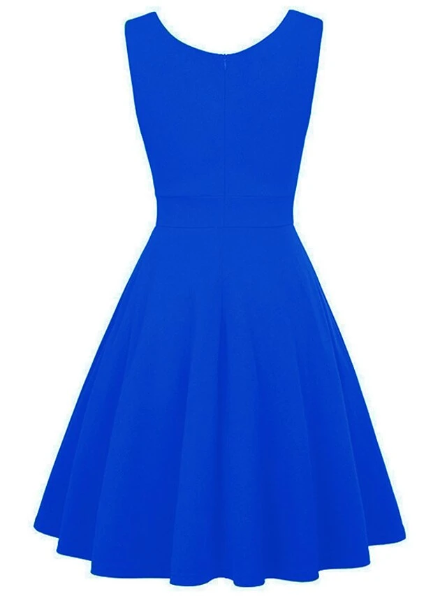 Women‘s Christmas Party Dress Swing Dress Green Dress Midi Dress Black White Wine Sleeveless Pure Color Ruched Summer Spring Fall V Neck Party Party Wedding Guest 2022 S M L XL XXL 6 Women‘s Christmas Party Dress Swing Dress Green Dress Midi Dress Black White Wine Sleeveless Pure Color Ruched Summer Spring Fall V Neck Party Party Wedding Guest 2022 S M L XL XXL - Image 6