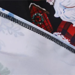 Women's Christmas Knee Length Dress Gray White Black Red Brown Long Sleeve Print Bow Print Fall Winter V Neck Casual Vintage2021 S M L XL XXL 3XL -Fashion Life Shop zpgpsx1629971759124