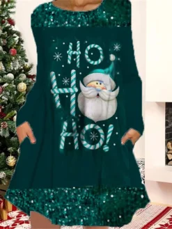 Women's Christmas Casual Dress T Shirt Dress Tee Dress Shift Dress Mini Dress Blue Wine Dark Green Long Sleeve Letter Pocket Winter Fall Autumn Crew Neck Fashion Christmas Daily 2022 S M L XL XXL 3XL 7 Women's Christmas Casual Dress T Shirt Dress Tee Dress Shift Dress Mini Dress Blue Wine Dark Green Long Sleeve Letter Pocket Winter Fall Autumn Crew Neck Fashion Christmas Daily 2022 S M L XL XXL 3XL -Fashion Life Shop zpowyn1667815672800