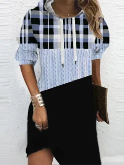 Women‘s Christmas Hoodie Dress Shift Dress Mini Dress Blue Pink Fuchsia Long Sleeve Plaid Print Fall Spring Hooded Daily Vacation Loose Fit 2022 S M L XL XXL 3XL 17 Women‘s Christmas Hoodie Dress Shift Dress Mini Dress Blue Pink Fuchsia Long Sleeve Plaid Print Fall Spring Hooded Daily Vacation Loose Fit 2022 S M L XL XXL 3XL -Fashion Life Shop zquxtp1667470117555